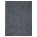 Ottomanson Shaggy Non-Slip Rubberback Solid 5x7 Soft Indoor Area Rug, 5' x 7', Gray