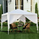 Outdoor Patio Furniture and Gazebos Tent, 10' x 10' Canopy Tent with 4 Sidewalls, SEGMART Upgraded Outdoor Party Wedding Tent,...