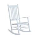 Outsunny Porch Rocking Chair Solid Wood Home Traditional Bench Furniture Outdoor