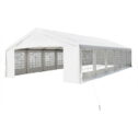 Outsunny 20' x 40' Large Outdoor Carport Canopy Party Tent with Removable Sidewalls - White