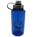 Ozark Trail 32 oz Blue Plastic Water Bottle with Wide Mouth and Flip-Top Lid