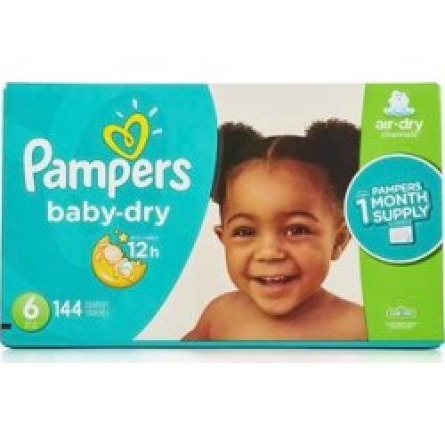 Pampers Disposable Diapers - 144-Ct. Size 6 Pampers Baby Dry Diapers