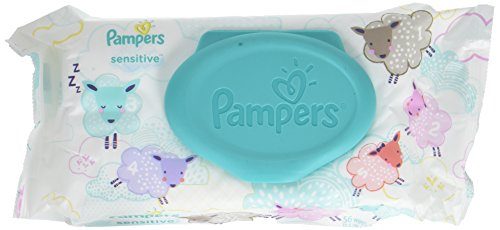 Pampers Sensitive Wipes Travel Pack 56 Count (Pack of 4)