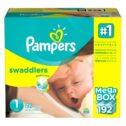 Pampers' Swaddlers Diapers Size 1 - 192 ct. ( Weight 8- 14 lb.) - Bulk Qty, Free Shipping - Comfortable,...