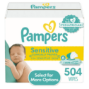 Pampers Sensitive Baby Wipes 6X Flip-Top Pack 504 Wipes (Select for More Options)