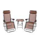 Patio Zero Gravity Chair Set of 2, Adjustable Folding Lounge Chair for Beach, Pool, Reclining Camping Chairs, Outdoor Fold up...