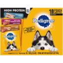 Pedigree High Protein Wet Dog Food Variety Pack, 3.5 oz Pouches (18 Pack)