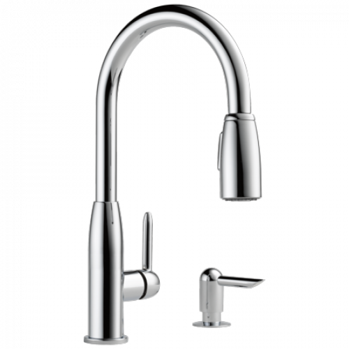 Peerless Core Kitchen Single Handle Pull-Down Faucet in Chrome P88103LF-SD-L