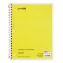Pen+Gear Wide Ruled 3-Subject Spiral Notebook, Yellow, 10.5