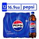 Pepsi Cola Soda Pop, 16.9 fl oz, 12 Pack Bottles