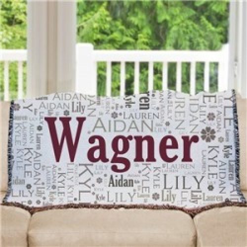 Personalized Family Word-Art Tapestry Throw by Gifts For You Now - Best Personalized Gifts