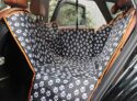 Pet Dog Car Seat Cover - Double Oxford Pet Travel Hammock Waterproof Back Seat Protector Mat - Paw Prints