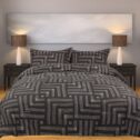 Piccocasa 3-PC All Season Geometric Bedding Comforter Set Twin Coffee