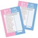 Pink and Blue Classic Gender Reveal Price is Right Party Game - Baby Shower Game - 20 Game Cards -...