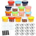 Veecome 16 PACK Mini Mason Jars Glass Canning Jars, 4 OZ Jelly Jars With Regular Lids, Ideal for Honey, Jam,...