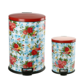Pioneer Woman 10.5 gal & 3.1 gal Stainless Steel Kitchen Garbage Can Combo, Sweet Rose On Sale At Walmart