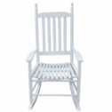 Piscis Outdoor Rocking Chair, Patio Rocking Chair, All-Weather Porch Rocking Chair for Garden Balcony Backyard and Patio, White
