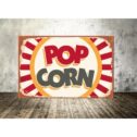 Popeven 8''x12'' Pop corn signboard Pop corn Metal print art Pop corn shop Metal sign Wall art Metal wall art...