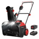 PowerSmart 21'' Cordless Snow Blower, 40V 4.0A Battery and Charger Included,LED