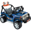 Power Wheels Hot Wheels Jeep Wrangler Battery-Powered Ride-On Toy Vehicle with Music & Sounds, 12V