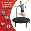 PRIJESSE 660lbs Mini Trampoline for Adults, Indoor Small Rebounder Exercise Trampoline for Workout Fitness for Quiet and Safely Cushioned Bounce,...