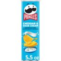 Pringles Potato Crisps Chips, Lunch Snacks, On The Go Snacks, Cheddar and Sour Cream, 5.5 Oz, Can