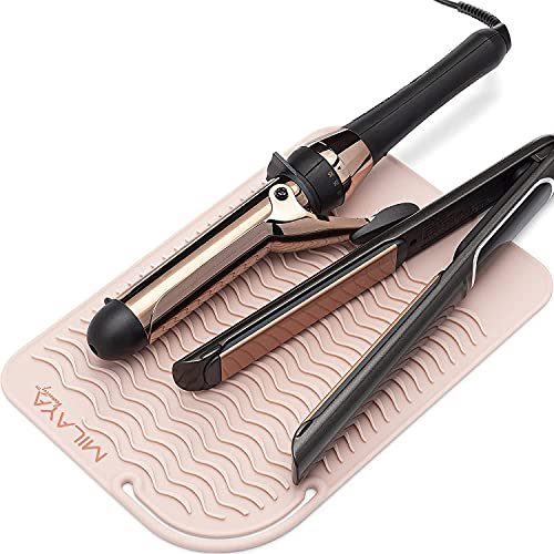 Professional Large Silicone Heat Resistant Styling Station Mat for All Hair Irons, Curling Iron, Straightener Pad, Iron Flat Hair, Hair...