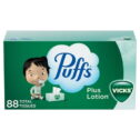 Puffs Plus Lotion with the Scent of Vick's Facial Tissue, 1 Family Size Box, 88 Tissues per Box,