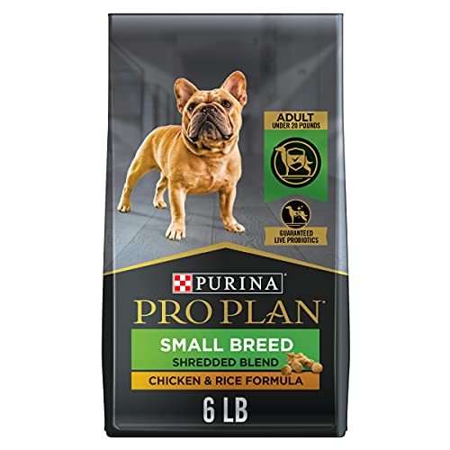 Purina Pro Plan Small Breed Dog Food With Probiotics for Dogs, Shredded Blend Chicken & Rice Formula - 6 lb....