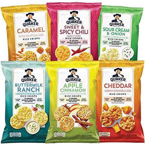 Quaker Rice Crisps, 6 Flavor Variety Pack, 12 Count