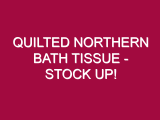 Quilted Northern Bath Tissue – STOCK UP!