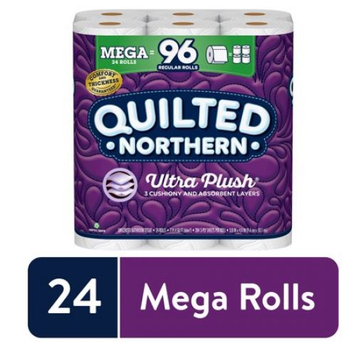 Quilted Northern Ultra Plush Toilet Paper, 24 Mega Rolls (= 96 Regular Rolls)