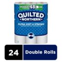 Quilted Northern Ultra Soft & Strong Toilet Paper, 24 Double Rolls (=48 Regular Rolls)