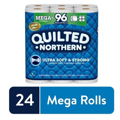 Quilted Northern Ultra Soft & Strong Toilet Paper, 24 Mega Rolls (= 96 Regular Rolls)