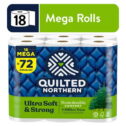 Quilted Northern Ultra Soft & Strong 18 Mega Rolls, 5X Stronger*, Premium Soft Toilet Paper