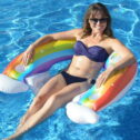 Qunler Pool Float Chair, Adults & KIds Inflatable Pool Loungers for Pool Lake Travel Beach