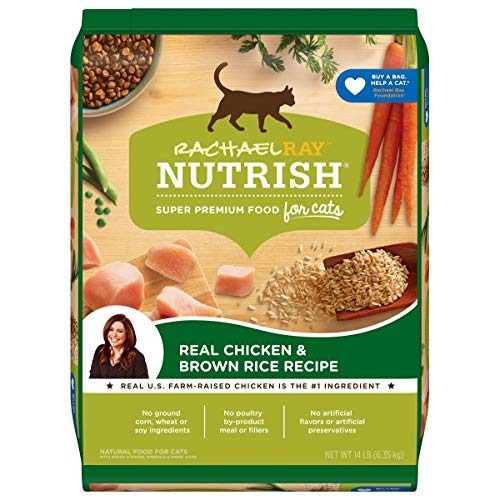 Rachael Ray Nutrish Premium Natural Dry Cat Food, Real Chicken & Brown Rice Recipe, 14 Pounds