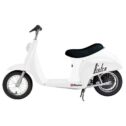 Razor Pocket Mod Electric Scooter - Bistro White, 24V Euro-Style Powered-Ride On, Vintage-Inspired Design, Underseat Hidden Storage, Up to 15...