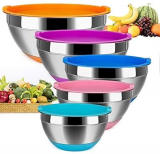 Mixing Bowls 5PC Stainless Steel Huge Savings Deal On Amazon