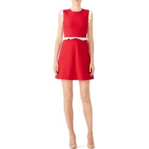 RED Valentino Red Ruffle Detail Dress red