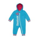 Reebok Baby and Toddler Hooded Romper, Sizes 0/3-24 Months