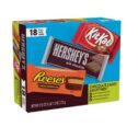 REESE'S, HERSHEY'S and KIT KAT®, Milk Chocolate Assortment Candy Bars, Individually Wrapped, 27.3 oz, Variety Box (18 Pieces)