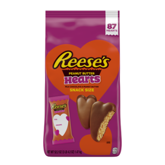 REESE'S, Milk Chocolate Peanut Butter Snack Size Hearts Candy, Valentine's Day, 52.2...