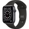 Refurbished Apple Watch Gen 6 Series 6 44mm Space Gray Aluminum - Black Sport Band M00H3VC/A