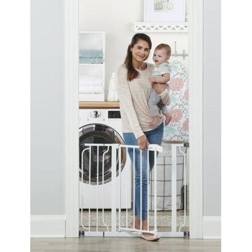 Regalo Easy Step 38.5-Inch Wide Walk Thru Baby Gate, Includes 6-Inch Extension Kit, Pressure Mount Kit, Wall Cups 38.5