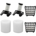 Replacement filters for Shark Flex DuoClean Corded Ultra-Light Vacuum HV390, HV391, HV392, 2 HEPA Filters + 2 Foam Filters+ 2...
