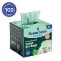 Repurpose 100% Compostable 3-Gallon Small Bin Trash Bags | 100 Bags, 1 Pack | BPI Certified | Food Scrap Plant-based...