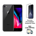 Restored Apple iPhone 8 A1863 (Fully Unlocked) 64GB Space Gray w/ Pre-Installed Tempered Glass