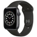 Restored Apple Watch Series 6 (GPS, 44mm) - Space Gray Aluminum Case - Black Sport Band (Refurbished)