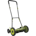 Restored Premium Sun Joe MJ504M 16-Inch Manual Reel Mower without Grass Catcher | Green (Refurbished)